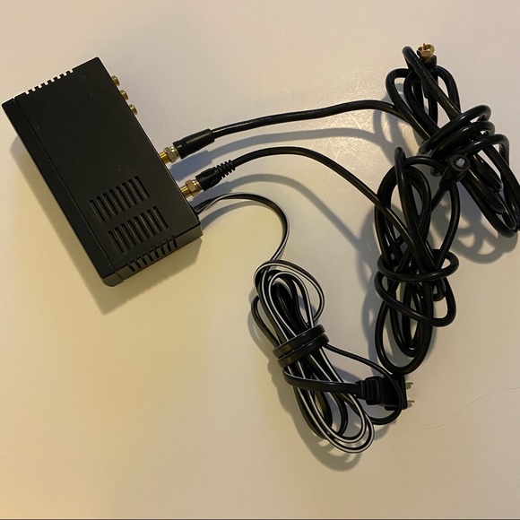 OEM radio shack RF modulator 15–1214+ power cord and 2 coaxial cords - Picture 2 of 5